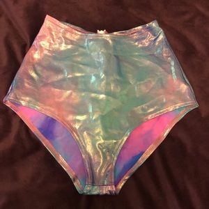 Tie dye shimmer high wasted bottoms s/m
